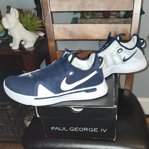 Nike PG 4 TB College navy & white mens size 13 fits like a size 12 - Picture 11 of 12